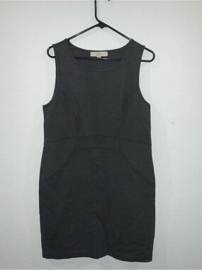 LOFT Charcoal Gray Sleeveless Sheath Dress